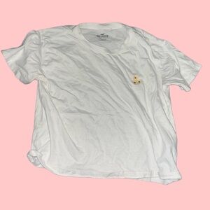 Hollister White Tee with Bear Accent